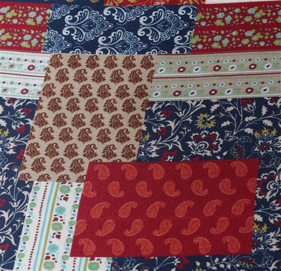 Pañuelo Seda Patchwork