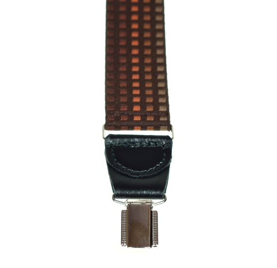 Pinza tirante cuadrados marrón oscuro