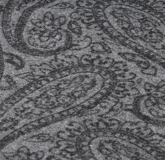 Reversible bufanda gris con paisley gris marengo