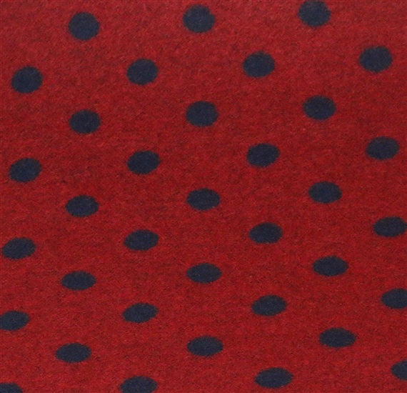 Reversible burdeos con lunares azul marino
