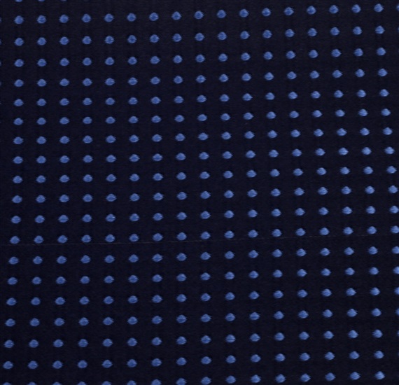 Tela pajarita y pañuelo azul marino con lunares celeste