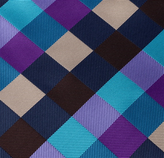 Tela pañuelo bolsillo cuadros multicolor