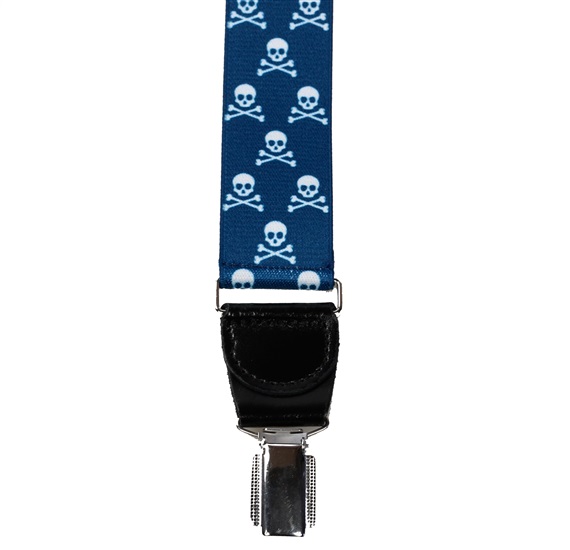 Tirante azul con calaveras  Pinza trasera
