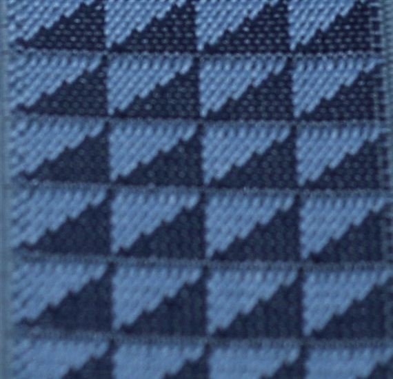 Tirante azul con triángulos  Tejido