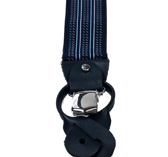 Tirante azul marino rayas  Pinza trasera