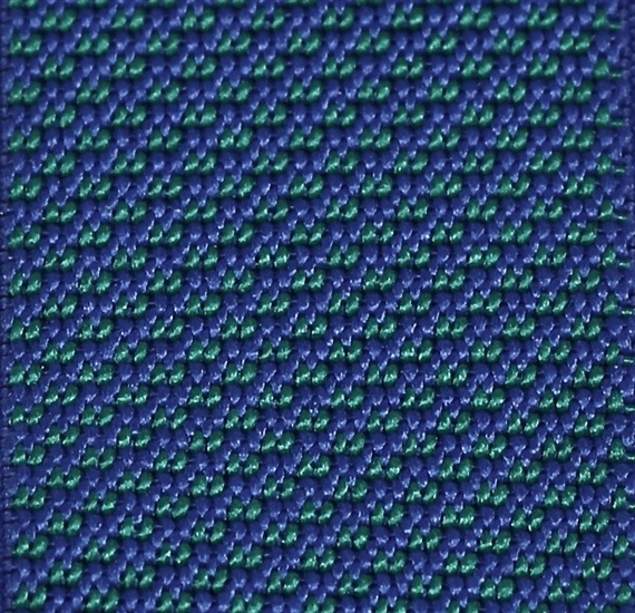 Tirante azul motas verdes  Tejido
