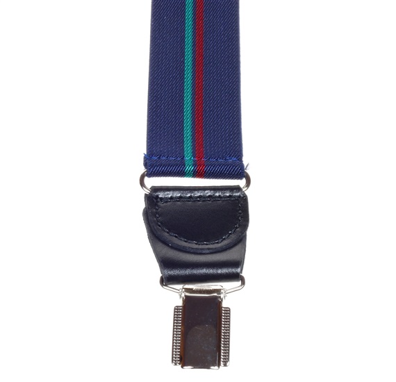 Tirante elástico azul marino con rayas  Pinza trasera - Pisa 107