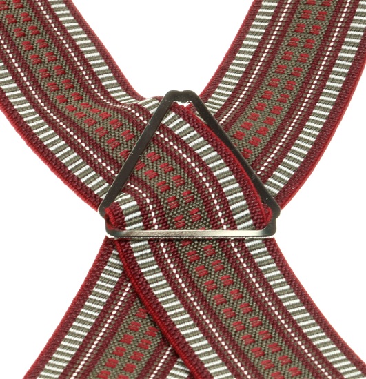 Tirante elástico jacquard burdeos  Cruce - Pisa 70