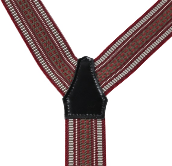 Tirante jacquard burdeos  Cruce