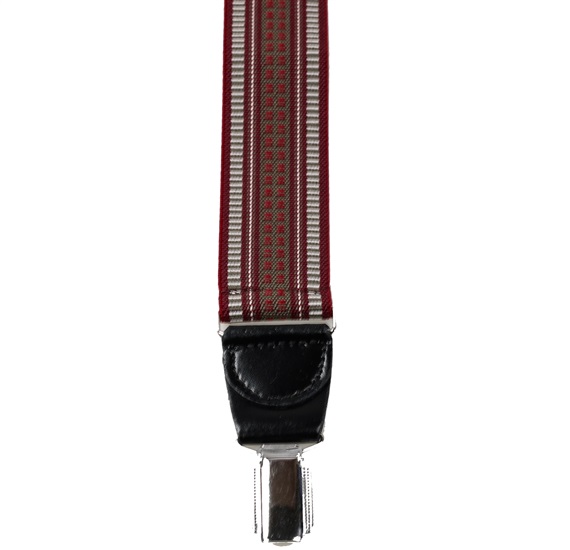 Tirante jacquard burdeos  Pinza trasera