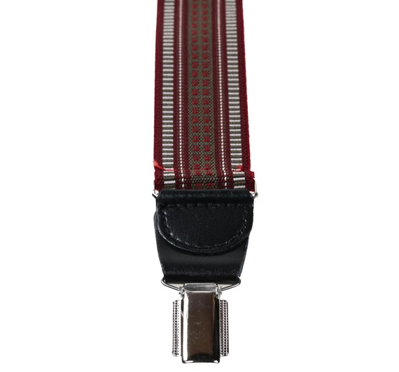 Tirante jacquard burdeos XXL  Pinza trasera