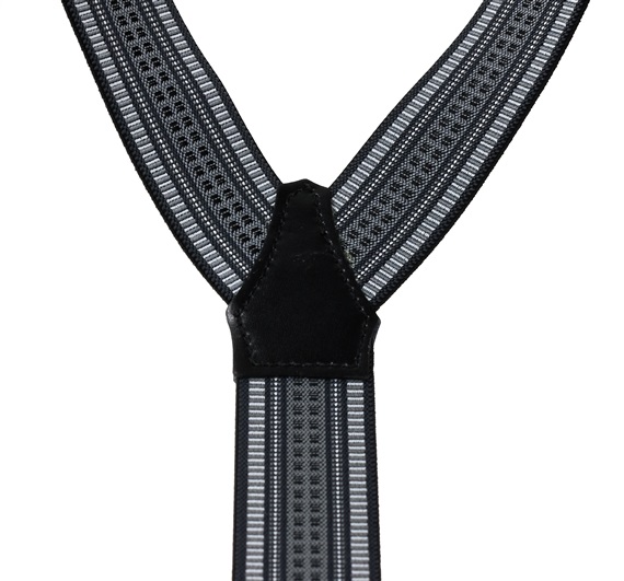 Tirante jacquard gris  Cruce