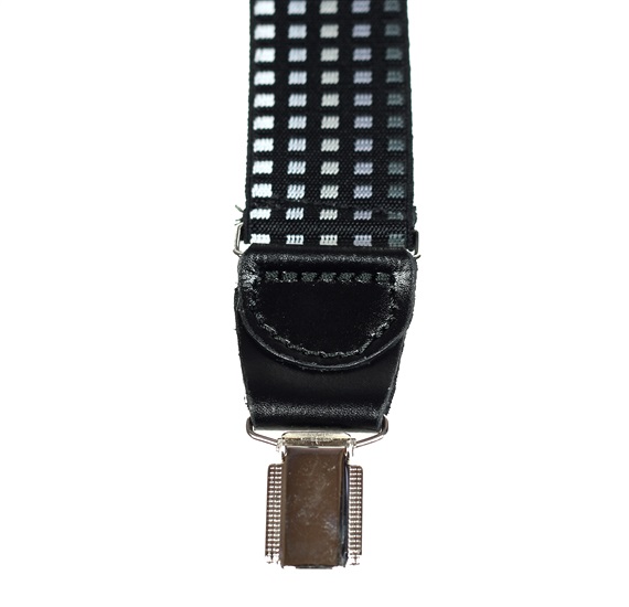 Tirante negro con cuadrados  Pinza trasera