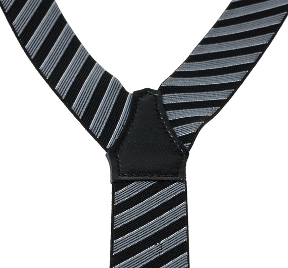 Tirante rayas azul marino y gris XXL  Cruce