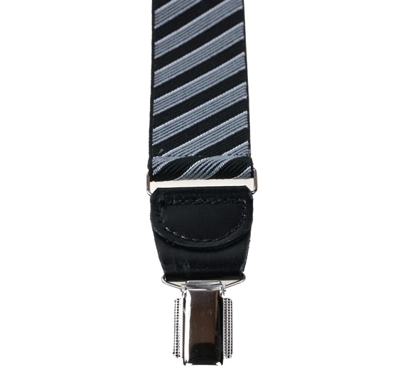 Tirante rayas azul marino y gris XXL  Pinza trasera