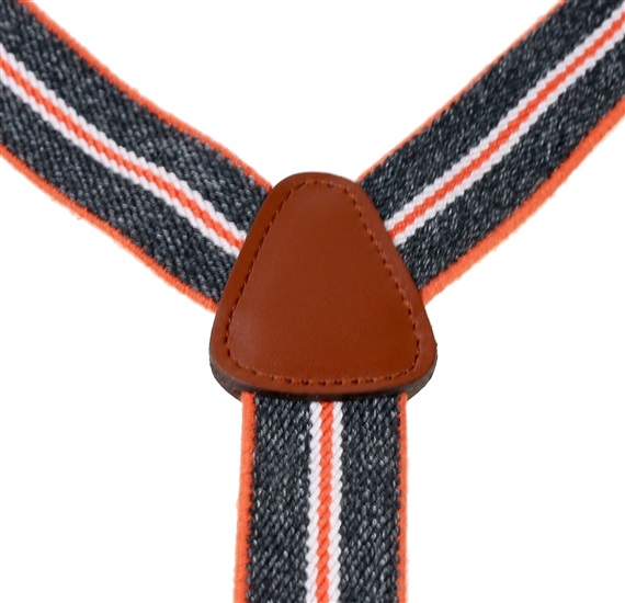 Tirante rayas gris y naranja  Cruce