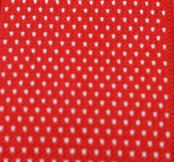 Tirante rojo con motas blancas  Tejido