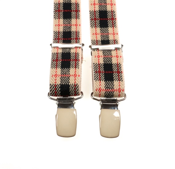 Tirantes Niño Beige Cuadros