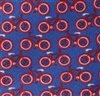 Corbata Cadete Seda Azul Bicicletas