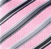 Corbata Niño Rayas Rosa y Gris