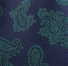 Corbata Seda Azul Cachemir Verde