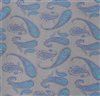 Detalle tejido Pajarita y pañuelo gris con paisley azul