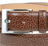 Hebilla cinturón de piel marrón camel