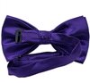 Pajarita raso morado revés