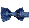 Pajarita seda azul Francia con Paisley azul  Revés