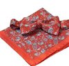Pajarita y Pañuelo Seda Paisley Teja