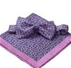 Pajarita y Pañuelo seda rosa con Paisley azul