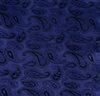 Pañuelo de bolsillo azul con cachemir negro