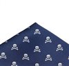 Pañuelo de Bolsillo Azul con Calaveras