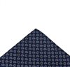 Pañuelo de bolsillo azul marino con cachemir azul