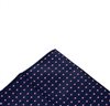 Pañuelo de bolsillo azul marino con lunares fucsia