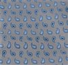 Pañuelo de bolsillo gris con cachemir azul