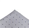 Pañuelo de Bolsillo Gris con Lunares Azules