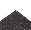 Pañuelo de bolsillo gris con lunares rosas