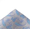 Pañuelo de bolsillo gris con paisley azul