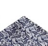 Pañuelo de bolsillo gris con paisley azul