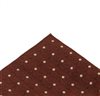 Pañuelo de bolsillo marrón con lunares beige