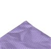 Pañuelo de bolsillo morado con cuadros blancos