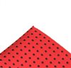 Pañuelo de bolsillo rojo con lunares negros