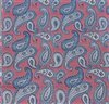 Pañuelo de bolsillo rosa con cachemir azul celeste