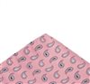 Pañuelo de bolsillo rosa con cachemir gris