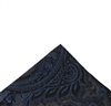 Pañuelo de bolsillo seda gris con cachemir negro