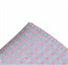 Pañuelo seda gris con lunares rosas
