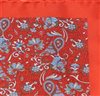Pañuelo Seda Paisley Teja Detalle