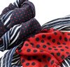 Pashmina Lunares Azul y Burdeos