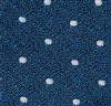 Tejido pajarita y pañuelo azul con lunares blancos
